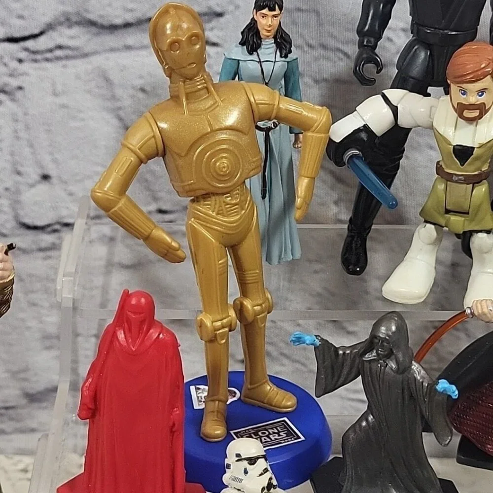 Star Wars Action‎ Figures Large Lot Assorted Characters Movies R2D2 Luke Chewy